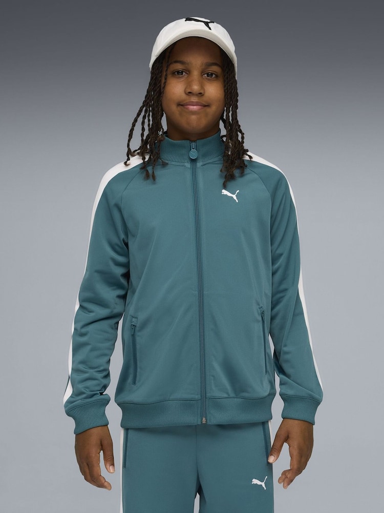 Puma Green T7 Always On Track Jacket Youth - Image 1 of 5 Puma Green T7 Always On Track Jacket Youth - Image 1 of 5