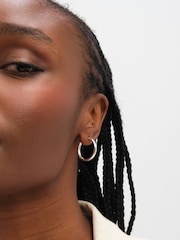 Inicio Silver Tone Small Sleeper Hoops - Gift Pouch - Image 2 of 2