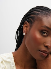 Inicio Cubic Zirconia Double Row Pave Hoops - 禮品袋 - 圖片 3/3