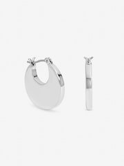Inicio Silver Polished Flat Fluid Hoops Gift Pouch - Image 1 of 3