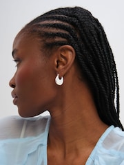 Inicio Silver Polished Flat Fluid Hoops Gift Pouch - Image 3 of 3