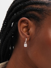 Inicio Cushion Drop Cubic Zirconia Pave Hoops Gift Pouch - 圖片 2/3