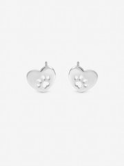 Inicio Silver Pawprint Studs Gift Pouch - Image 1 of 2