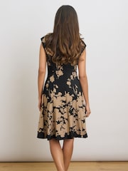 Gina Bacconi Black Holli Floral Print Dress - Image 2 of 8