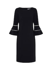 Gina Bacconi Black Ivette Long Sleeve Dress - Image 7 of 7