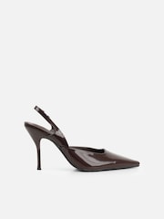 Simmi London Brown Darcia Slingback Court Shoes - Image 2 of 4