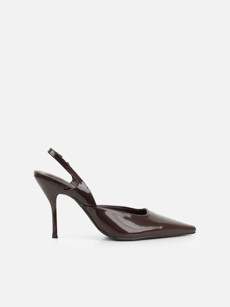 Simmi London Brown Darcia Slingback Court Shoes - Image 2 of 4