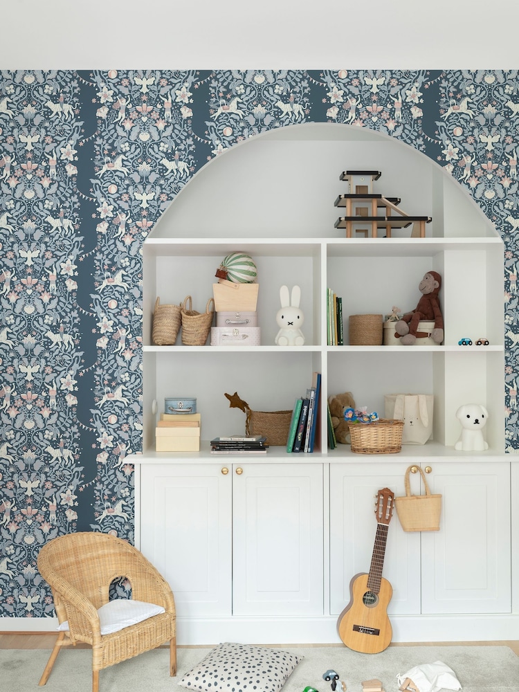 Galerie Wallcoverings Blue Resan 10.05M Wallpaper - Image 1 of 2