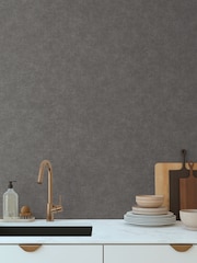 Galerie Wallcoverings Black Horizon Plain Texture 10.05M Wallpaper - Image 3 of 4