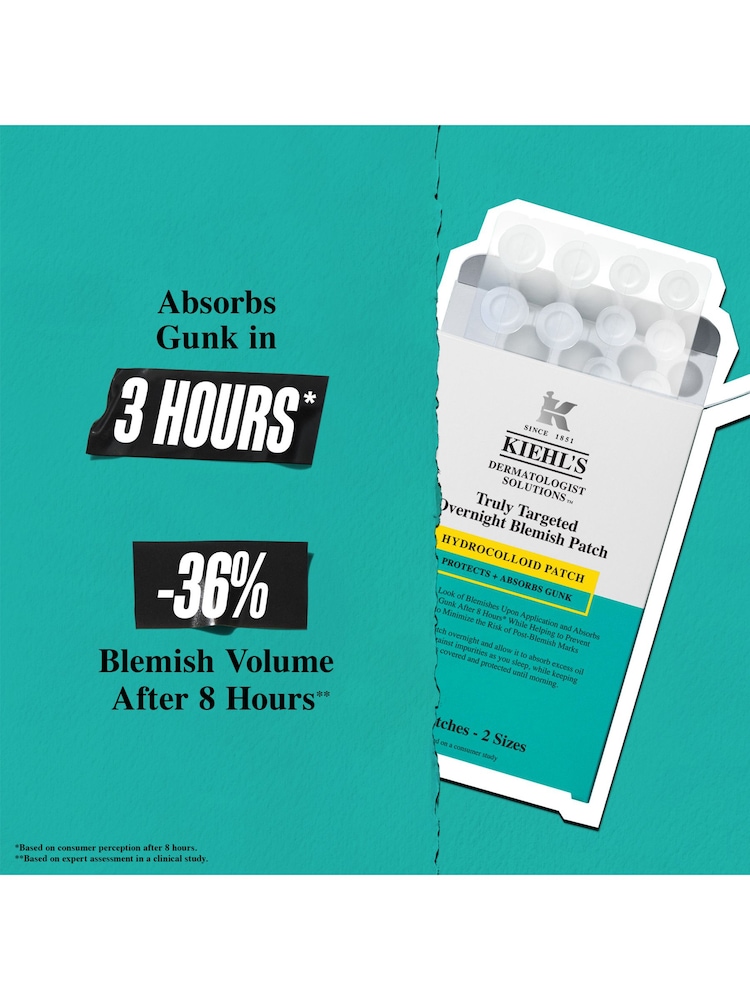 Kiehls Clear Factor Overnight Blemish Patch Moisturisers 22 Count - Image 2 of 9