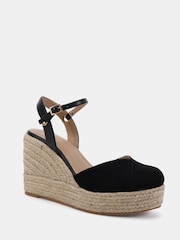 Novo Black Brielle Closed Toe Platform Espadrille Sandals - Image 3 of 6