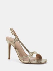 Novo Gold Wide Fit Lola Twist Detail High Sandals - Image 3 of 6