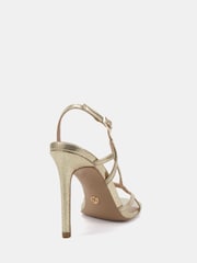 Novo Gold Wide Fit Lola Twist Detail High Sandals - Image 4 of 6