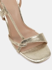 Novo Gold Wide Fit Lola Twist Detail High Sandals - Image 6 of 6