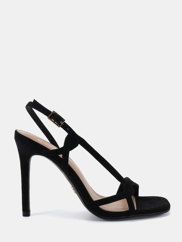 Novo Black Wide Fit Lola Twist Detail High Sandals - Image 2 of 6