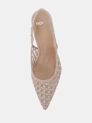Nue - Novo Heaven Mesh Detail Slingback Courts - Image 6 de 6