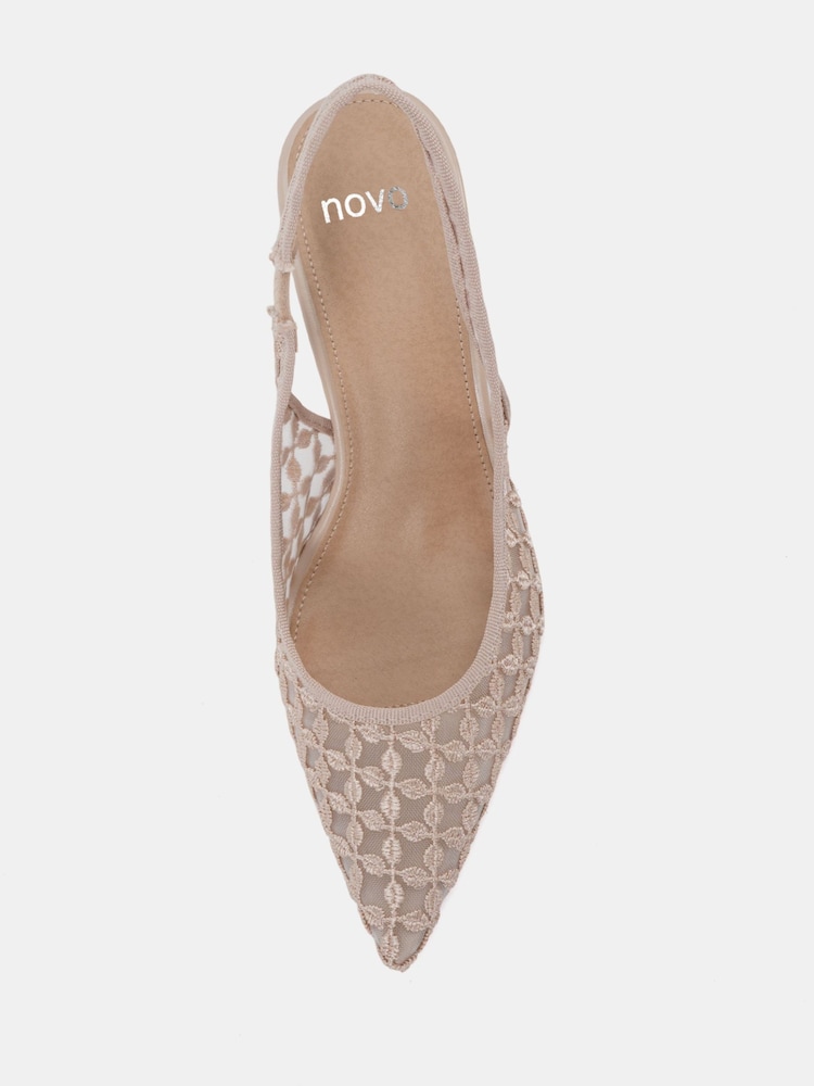 Nue - Novo Heaven Mesh Detail Slingback Courts - Image 6 de 6