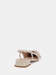 Weiß - Novo Fleur Point Bow Slingback Flat Shoes - Bild 4 von 6