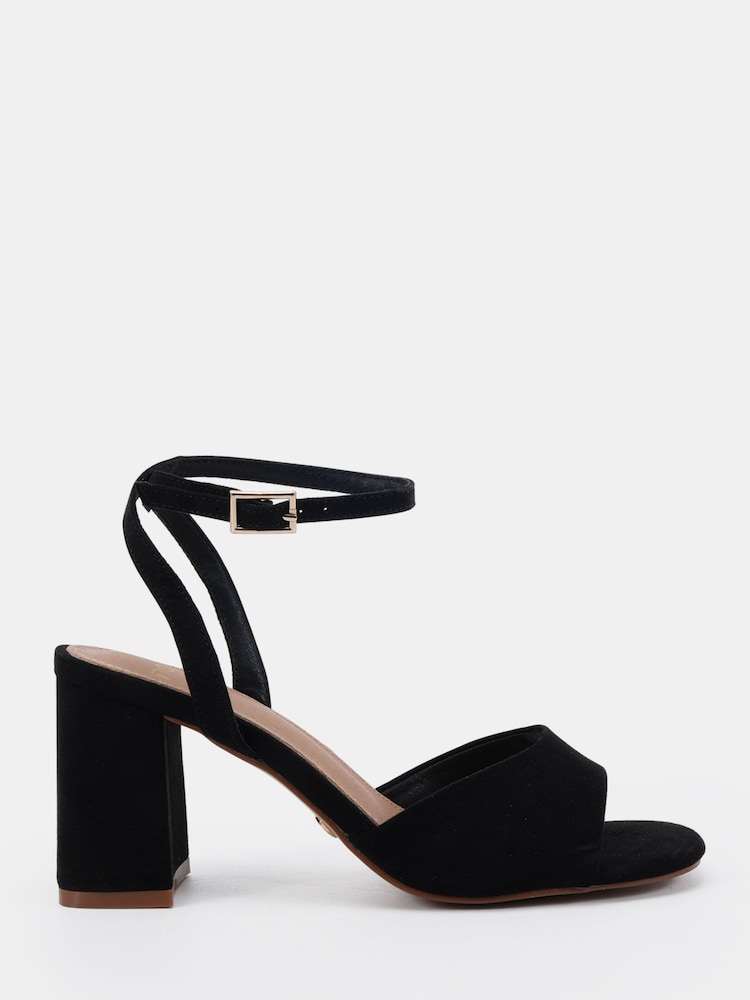 Novo Black Wide Fit Lydia Block Heel Ankle Strap Sandals - Image 2 of 6