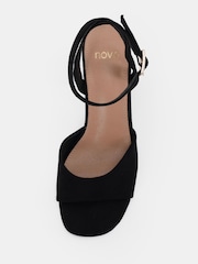Novo Black Wide Fit Lydia Block Heel Ankle Strap Sandals - Image 5 of 6