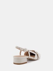 Novo Natural Standard Fit Fiona Buckle Detail Slingback Low Heel Shoes - Image 4 of 6