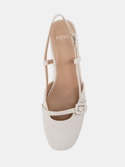 Novo Natural Standard Fit Fiona Buckle Detail Slingback Low Heel Shoes - Image 6 of 6