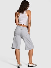 Victoria's Secret PINK Medium Heather Grey Cotton Foldover Long Shorts - Image 2 of 2