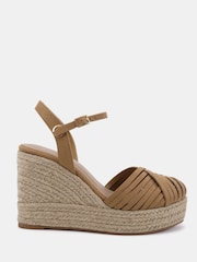 Novo Natural Wide Fit Brielle Closed Toe Platform Espadrille Sandals - Image 2 of 6
