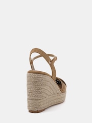 Novo Natural Wide Fit Brielle Closed Toe Platform Espadrille Sandals - Image 4 of 6