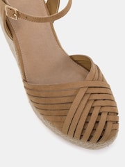 Novo Natural Wide Fit Brielle Closed Toe Platform Espadrille Sandals - Image 6 of 6