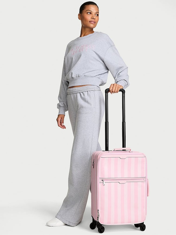 Victoria's Secret Pink Heritage Stripe Carry On Rolling Suitcase - Image 1 of 3
