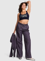 Victoria's Secret Pink Twilight Grey Woven Wide Leg Trousers - Image 1 of 3