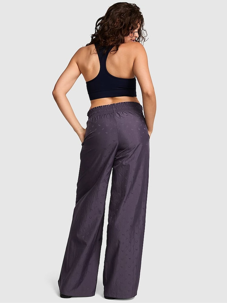 Victoria's Secret Pink Twilight Grey Woven Wide Leg Trousers - Image 2 of 3 Victoria's Secret Pink Twilight Grey Woven Wide Leg Trousers - Image 2 of 3