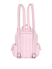 Victoria's Secret Iconic Stripe Pink Mini Flap Backpack - Image 2 of 2