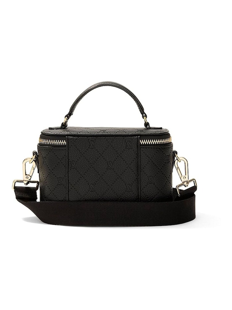 Victoria's Secret Debossed Black Makeup Bag - Image 2 of 2 Victoria's Secret Debossed Black Makeup Bag - Image 2 of 2