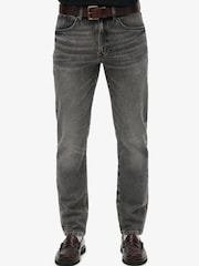 Superdry Grey Cotton Vintage Slim Straight Jeans - Image 1 of 7