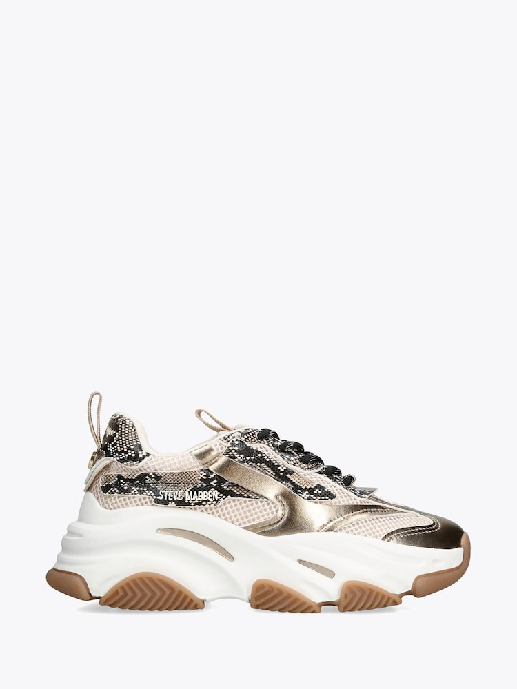 Steve Madden Brown POSSESSION-E Trainers - Image 1 of 4