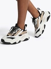 Steve Madden Black/Tan Possession Trainers - Image 5 of 5