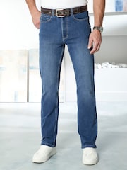 Cotton Traders Blue Ultimate Comfort 4-Way Stretch Straight Fit Jeans - Image 1 of 2