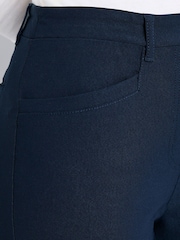 Cotton Traders Blue Super Stretchy Pull On Slim Leg Trousers - Image 3 of 3