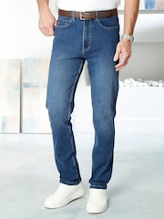 Cotton Traders Blue Ultimate Comfort 4-Way Stretch Slim Fit Jeans - Image 1 of 2