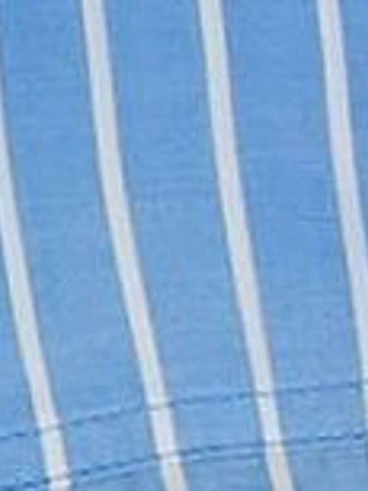 Sosandar Blue Stripe Print Tie Front Cotton Shirt - Image 6 of 6