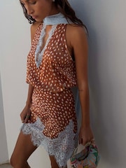 Never Fully Dressed Brown Sequin Mini Maeva Skirt - Image 5 of 7