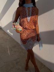 Never Fully Dressed Brown Sequin Mini Maeva Skirt - Image 7 of 7