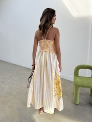 Never Fully Dressed White Yellow Stripe Ashley Dress - Image 3 of 6
