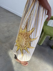 Never Fully Dressed White Yellow Stripe Ashley Dress - Image 4 of 6