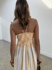 Never Fully Dressed White Yellow Stripe Ashley Dress - Image 6 of 6