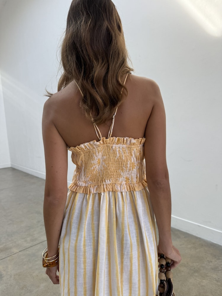 Never Fully Dressed White Yellow Stripe Ashley Dress - Image 6 of 6