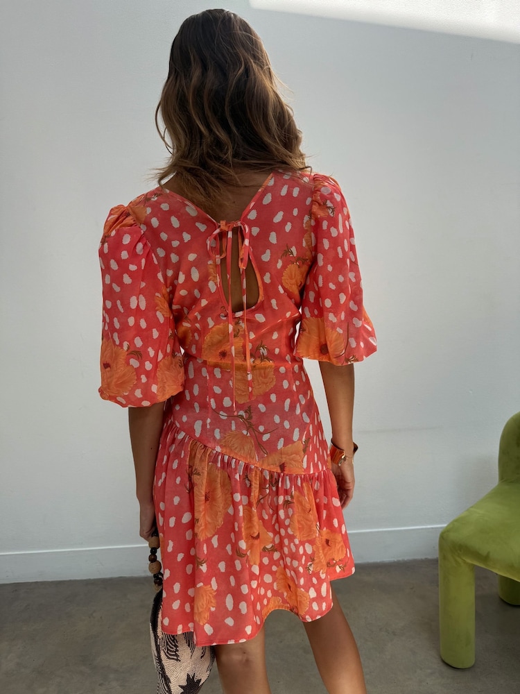 Never Fully Dressed Pink Poppy Mini Nova Dress - Image 4 of 4