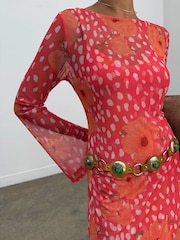 Never Fully Dressed Pink Petite Poppy Aria Mesh Dress - Image 2 of 5